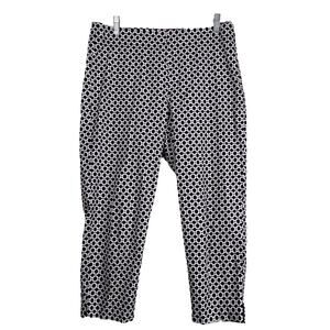 Talbots Women's Capri Pants Print Black Print Petite Women’s Petite Size 8P